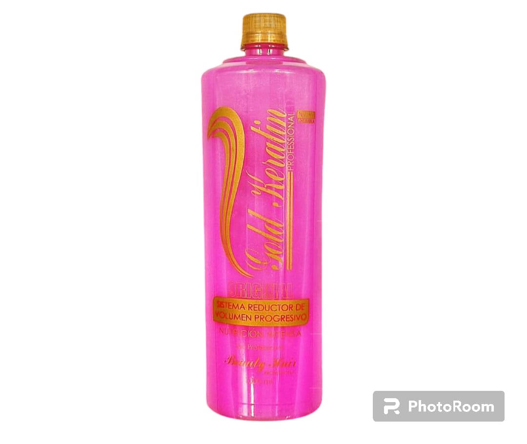 Brasileño alisado Gold keratin fresa 1 litro
