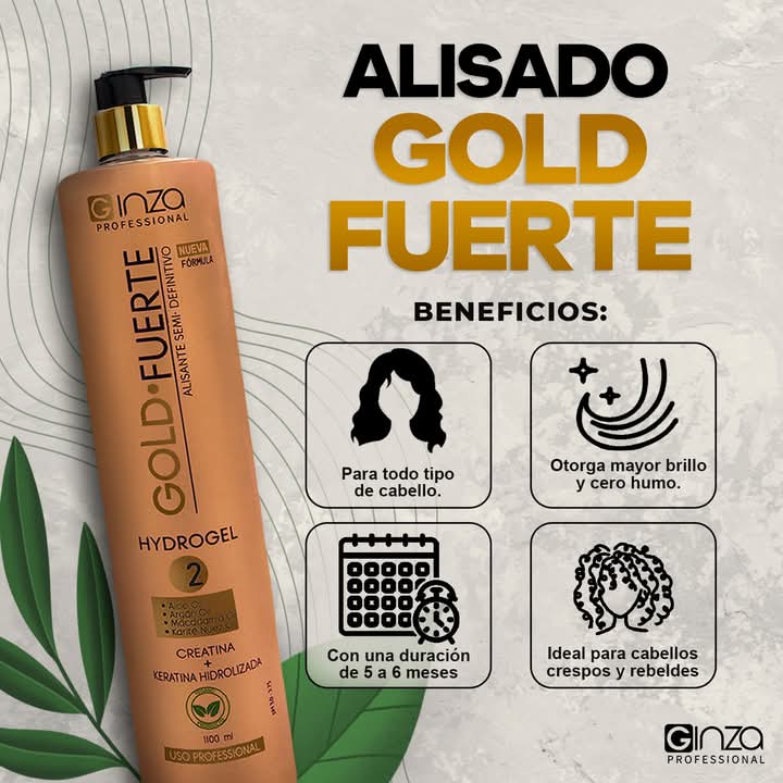 Ginza alisado gold  fuerte 1100 ml delivery o envío a provincia gratis