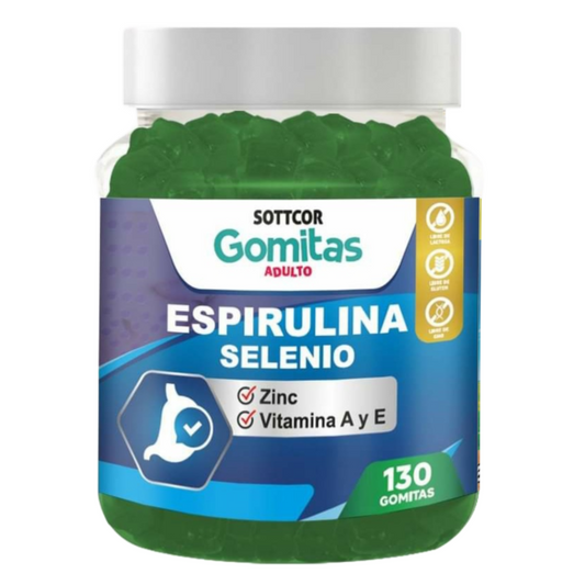 Detox Espirulina Para Adultos Gomitas Sottcor 130 gomitas Chicle