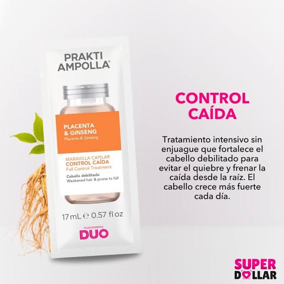 Tratamiento Placenta ginseng control caida
