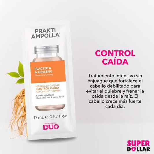 Tratamiento Placenta ginseng control caida