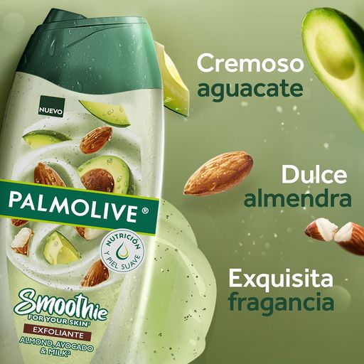 Jabón Líquido Corporal PALMOLIVE Smoothie Almendra, Aguacate y Leche 390ml