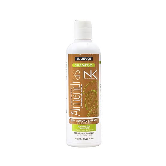 El Shampoo NK de Almendras y Avena 350 ml   para desintoxicar y limpiar profundamente el cabello sin dejarlo seco.