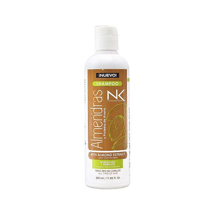El Shampoo NK de Almendras y Avena 350 ml   para desintoxicar y limpiar profundamente el cabello sin dejarlo seco.
