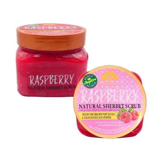 Exfoliante corporal con extracto de frambuesa, 600 gramos