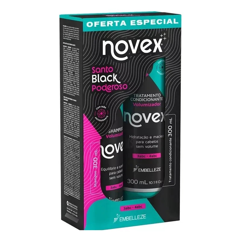 Novex pack santo black para cabellos rizados