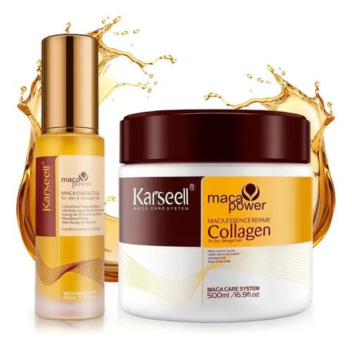 Mascarilla capilar de colágeno Karseell + conjunto de aceite de argán