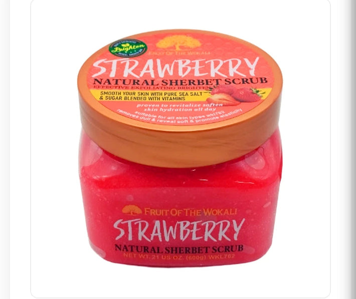 Exfoliante corporal con extracto de fresa, 600 gramos