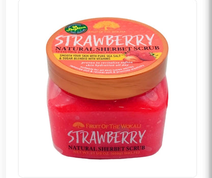 Exfoliante corporal con extracto de fresa, 600 gramos