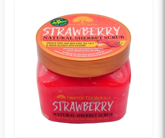 Exfoliante corporal con extracto de fresa, 600 gramos