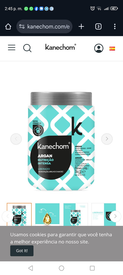 Kanechom mascarilla argan 1 kilo