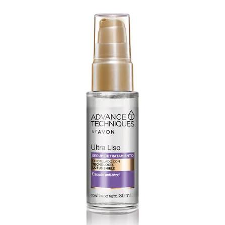 Aceite Sérum de Tratamiento Ultra Liso Advance Techniques Avon 30 ml, aceite de argán.