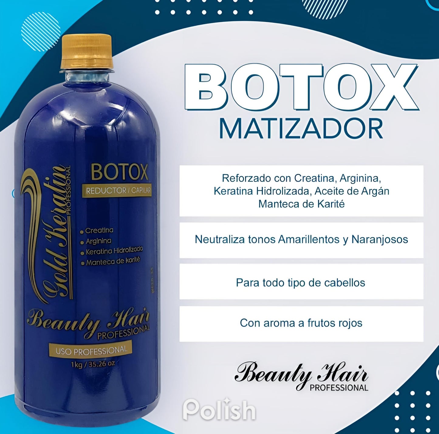 Botox capilar gold keratin Matizador 1 litro