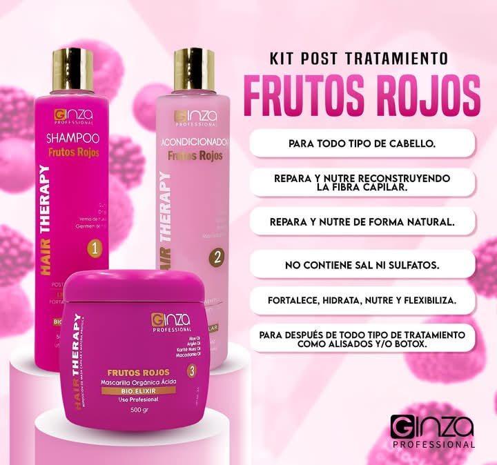 Ginza Post alisado de  frutos rojos