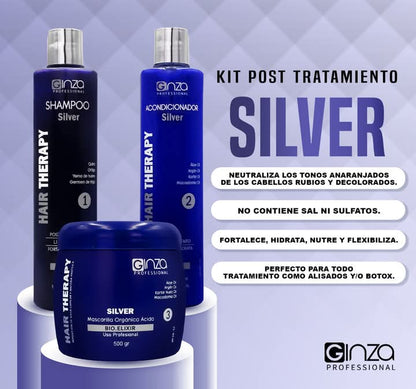 Ginza Pack post alisado silver de